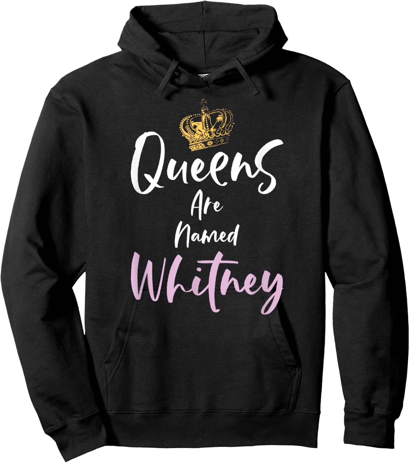 Whitney Name Queen Personalized Women Girl Cute Pink Black Hoodie - Hoodie | Black