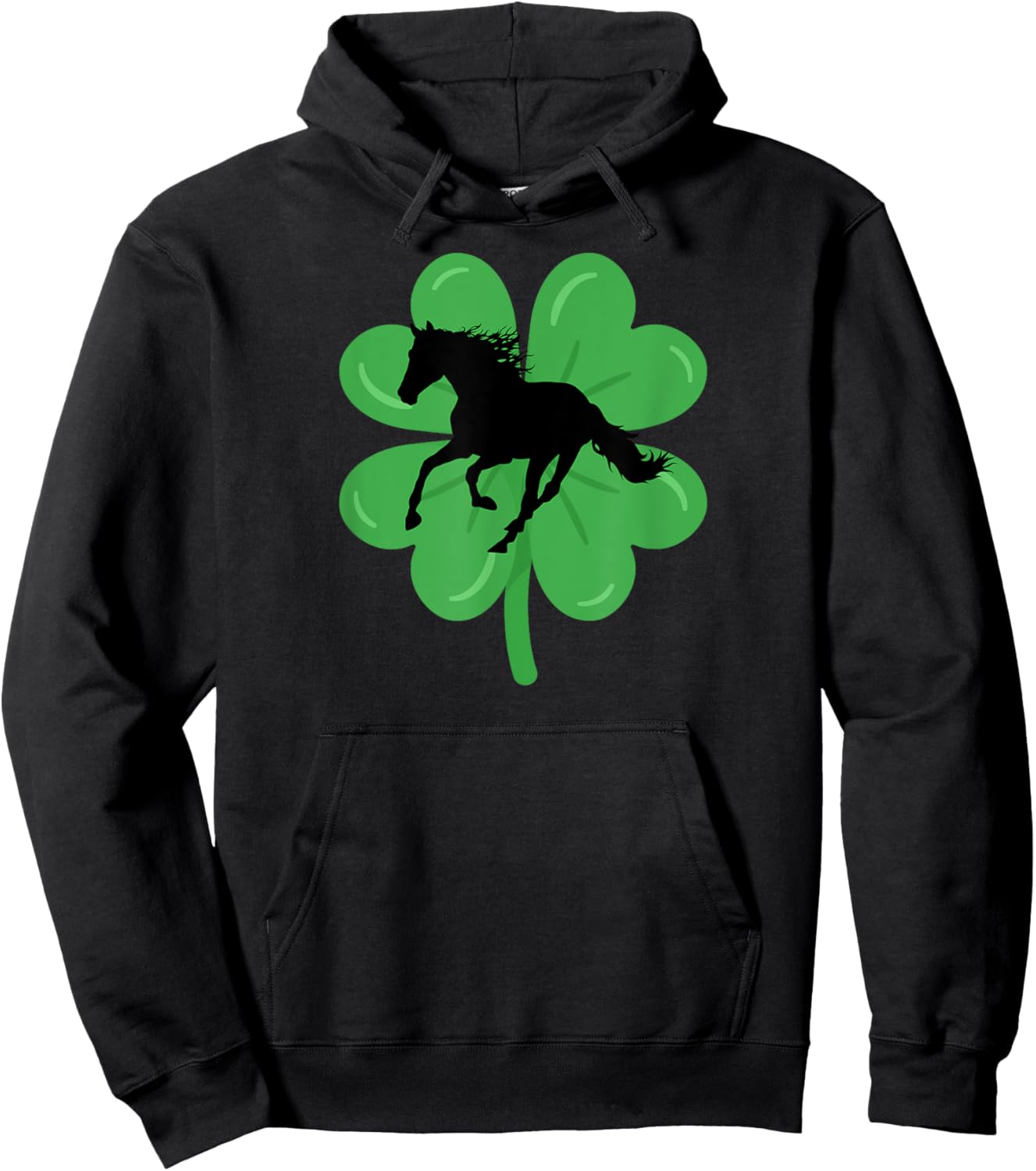 St Patricks Day Horse Lover Equestrian Rider Women Teen Girl Hoodie - Hoodie | Black