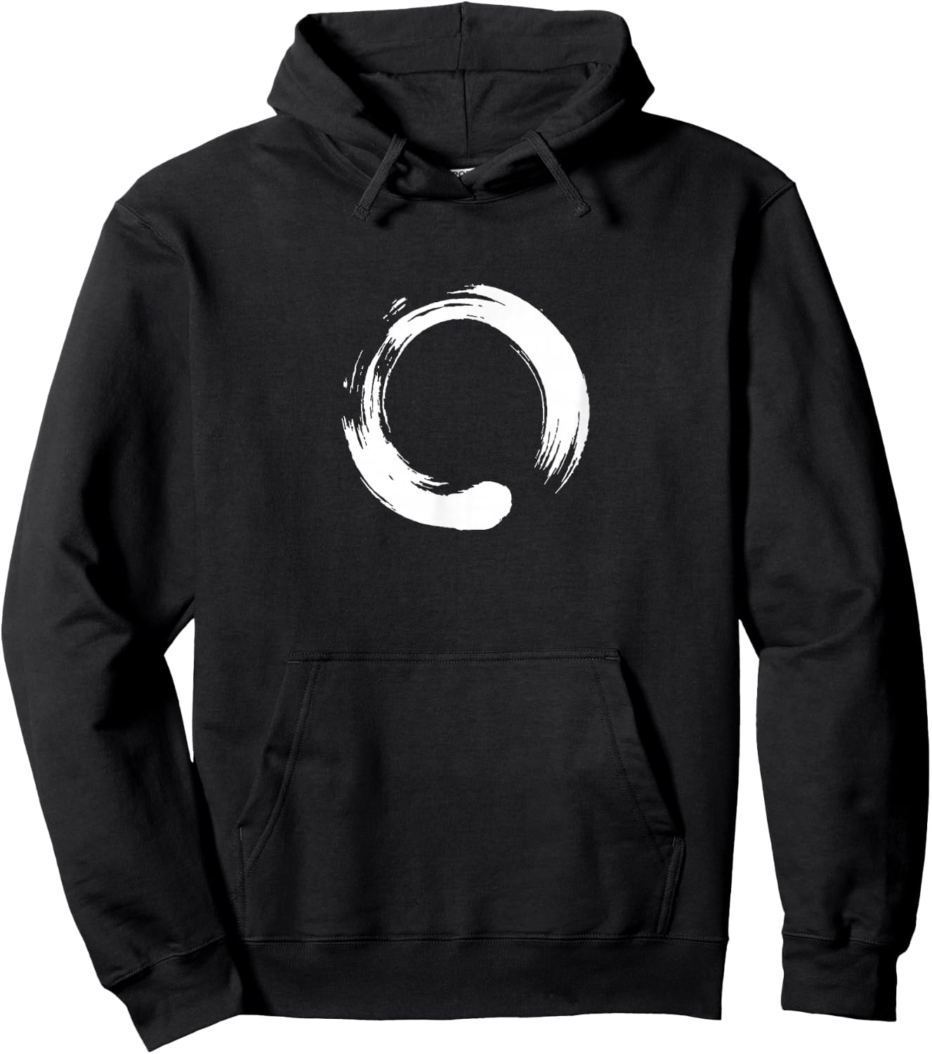 Enso, Zen, Circle, Buddha Meditation Japan Calligraphy Yoga Hoodie - Hoodie | Black