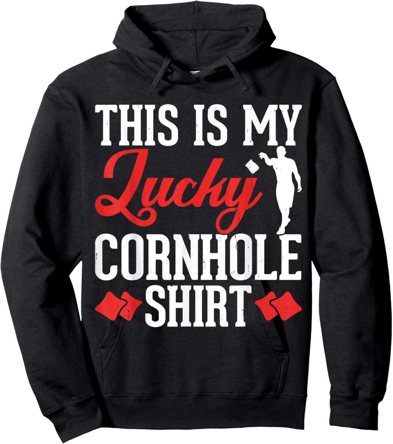 This Is My Lucky Cornhole Shirt Hoodie - Hoodie | Black
