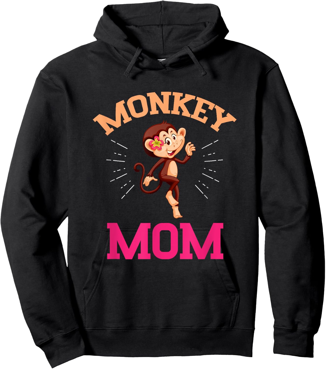 Monkey Mom Mothers Day Best Mama Ever Animal Ape Lover Hoodie - Hoodie | Black