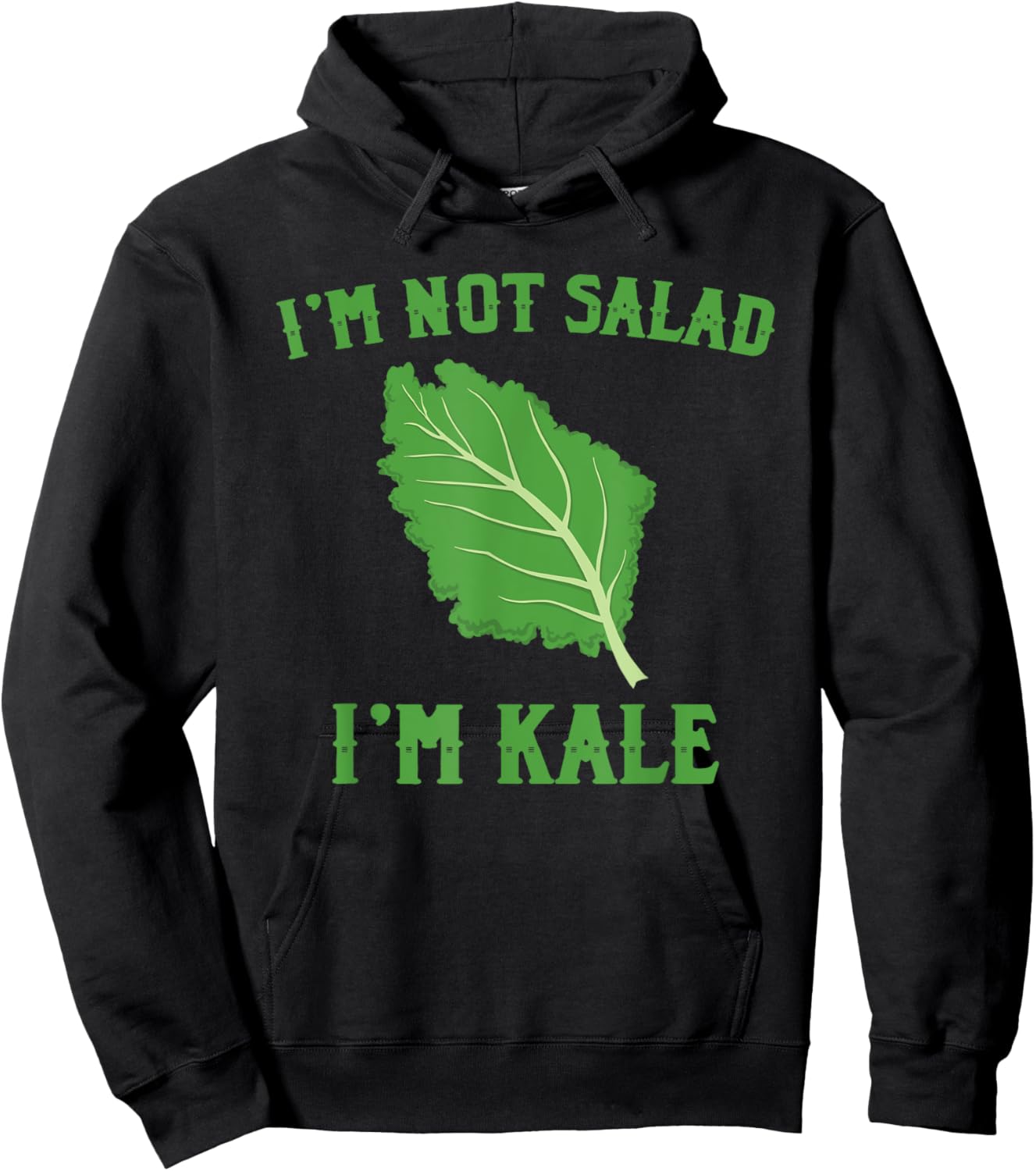 Funny Kale Costume Vegetarian Love Salad Hoodie - Hoodie | Black