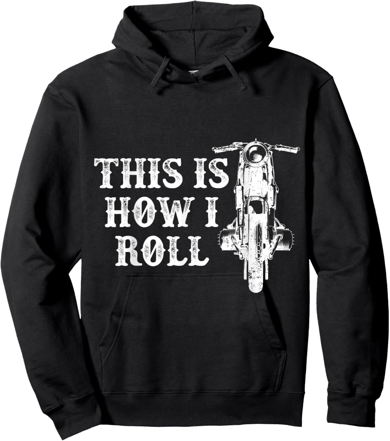 This Is How I Roll Motorcycle Rider Motorcyclist Biking Hoodie - Hoodie | Black