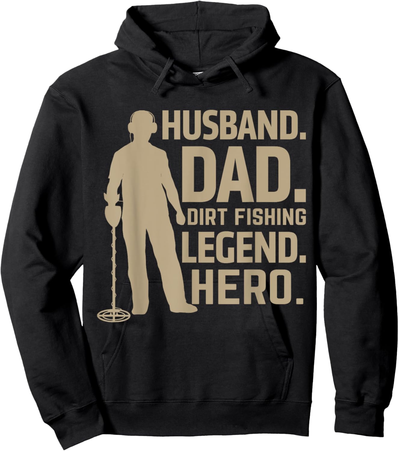 Husband Dad Dirt Fishing Legend Hero Hoodie - Hoodie | Black