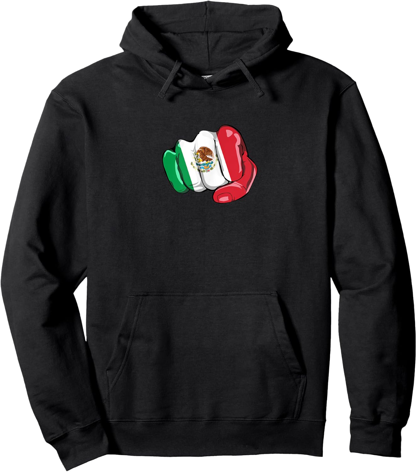 Mexican flag Respect Universal Language Hand Fist Gift Hoodie - Hoodie | Black