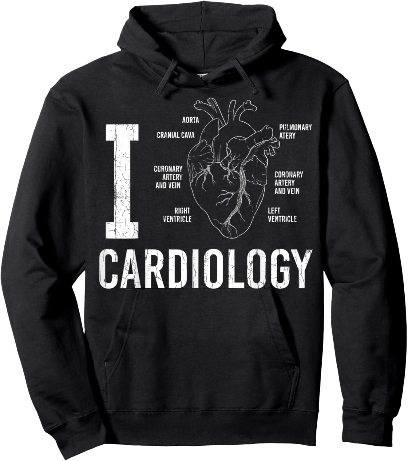 I Heart Funny Cardiologist Cardiology Graphic Hoodie - Hoodie | Black