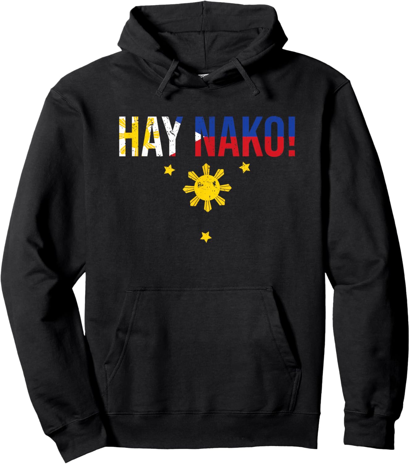 Vintage Hay Nako Filipino Expression For A Katutubong Pinoy Hoodie - Hoodie | Black