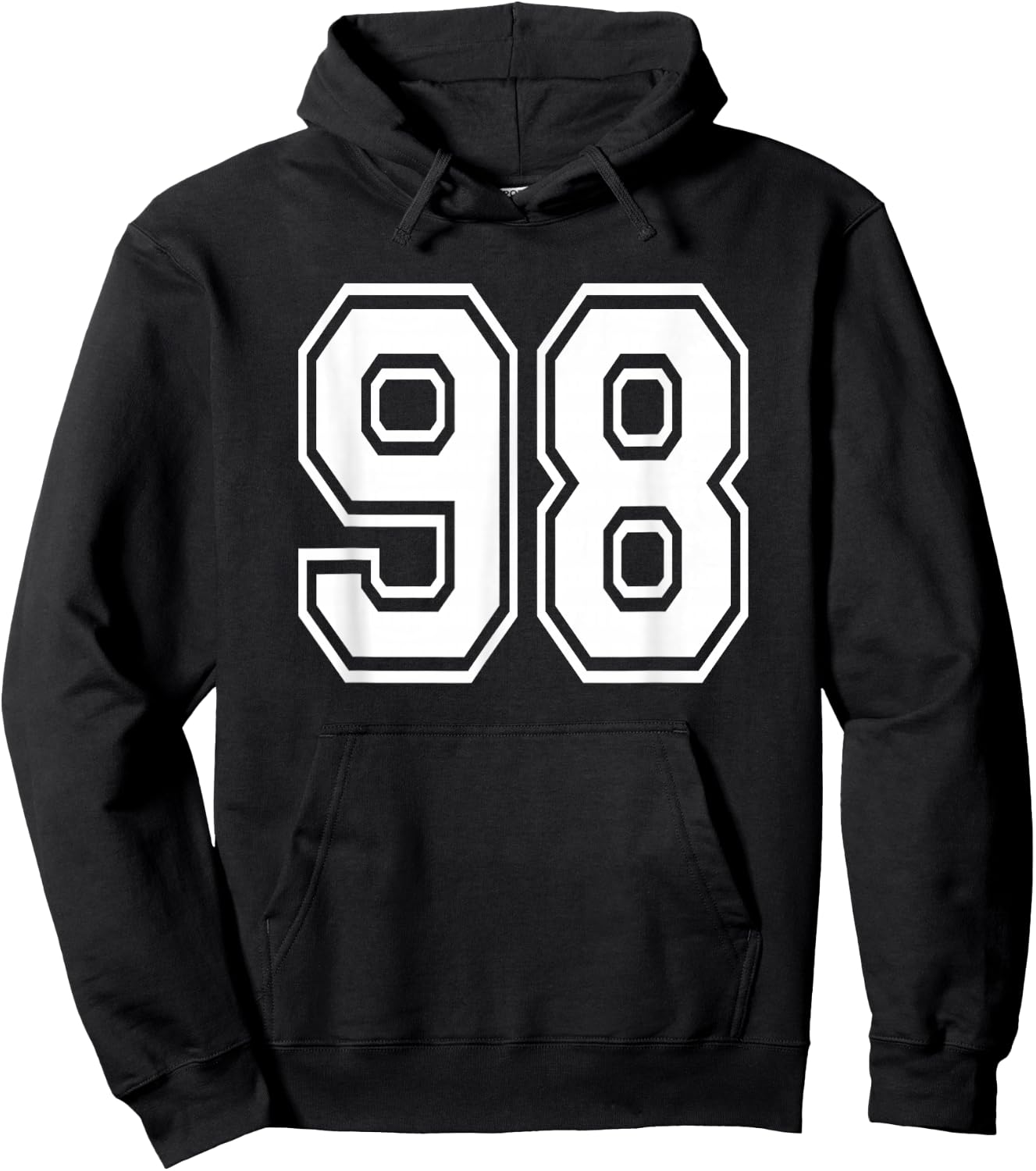 Number 98 98th Birthday Gift Player Team Numbered Jersey Hoodie - Hoodie | Black