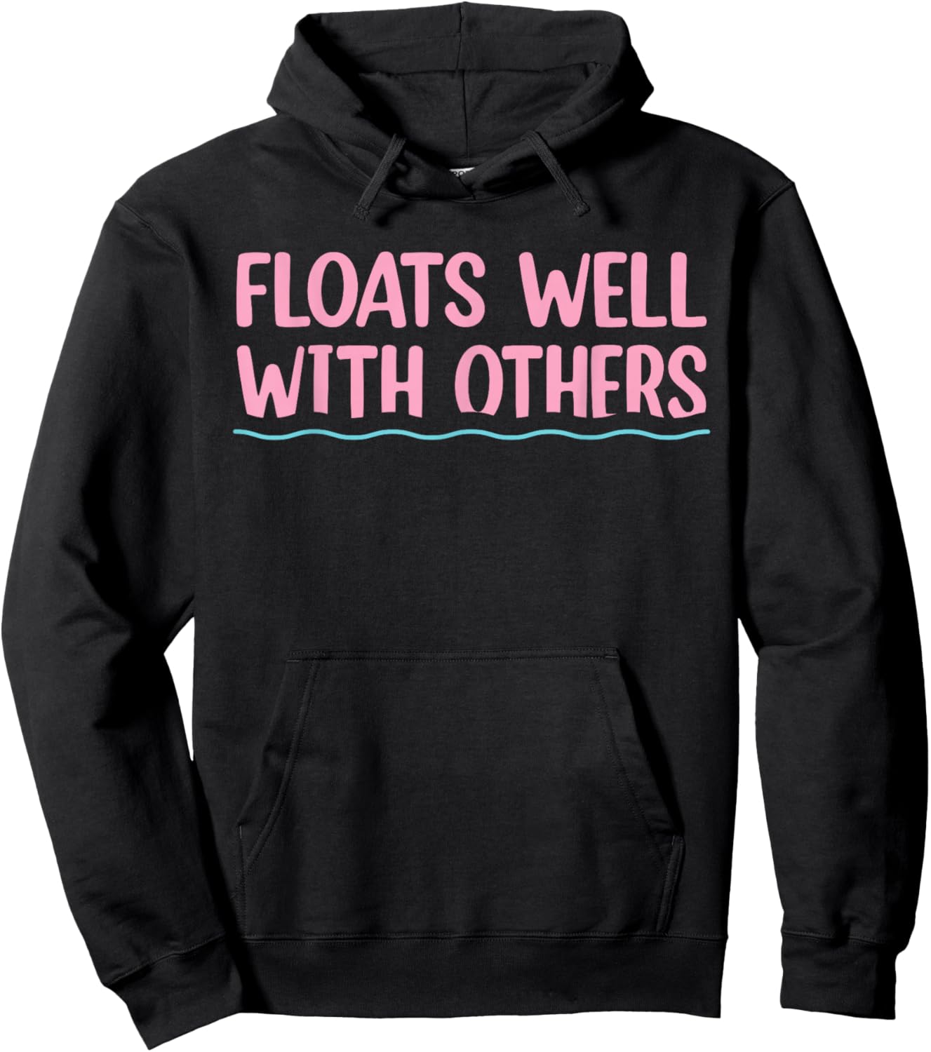 Floats Well With Others, Funny Summer, Women Lazy Tubing Hoodie - Hoodie | Black