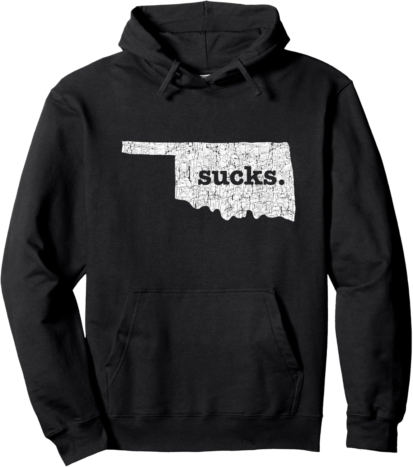 Oklahoma Sucks Funny Retro Style Gag Hoodie - Hoodie | Black