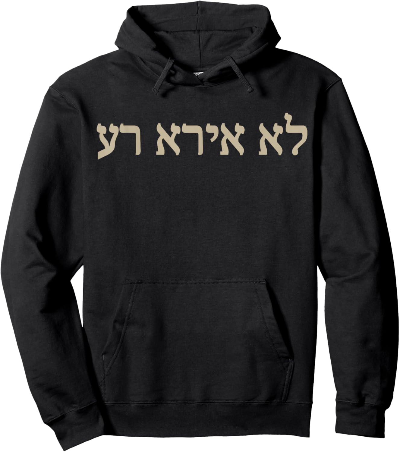 I Will Fear No Evil Hebrew Bible Yahweh Hoodie - Hoodie | Black