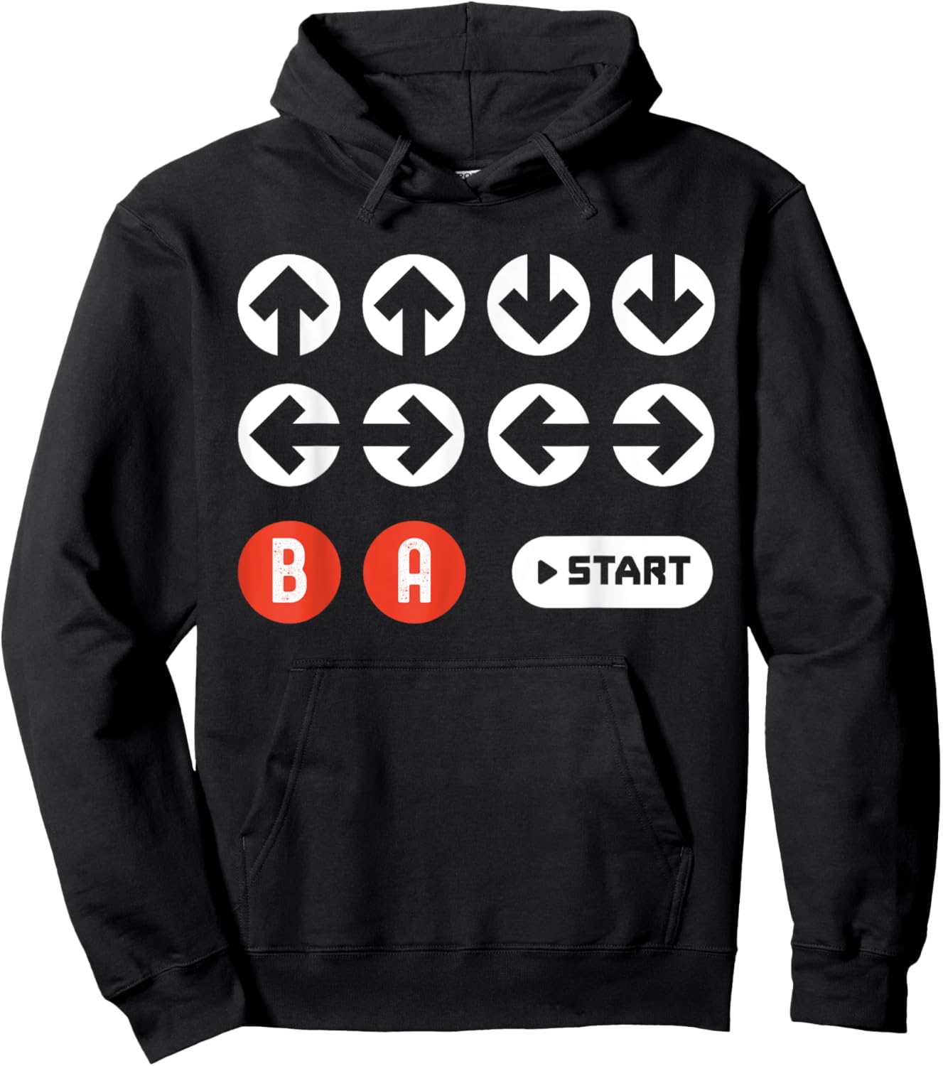 Up Up Down Left Right B A Start Cheat Code Funny Video Game Hoodie - Hoodie | Black