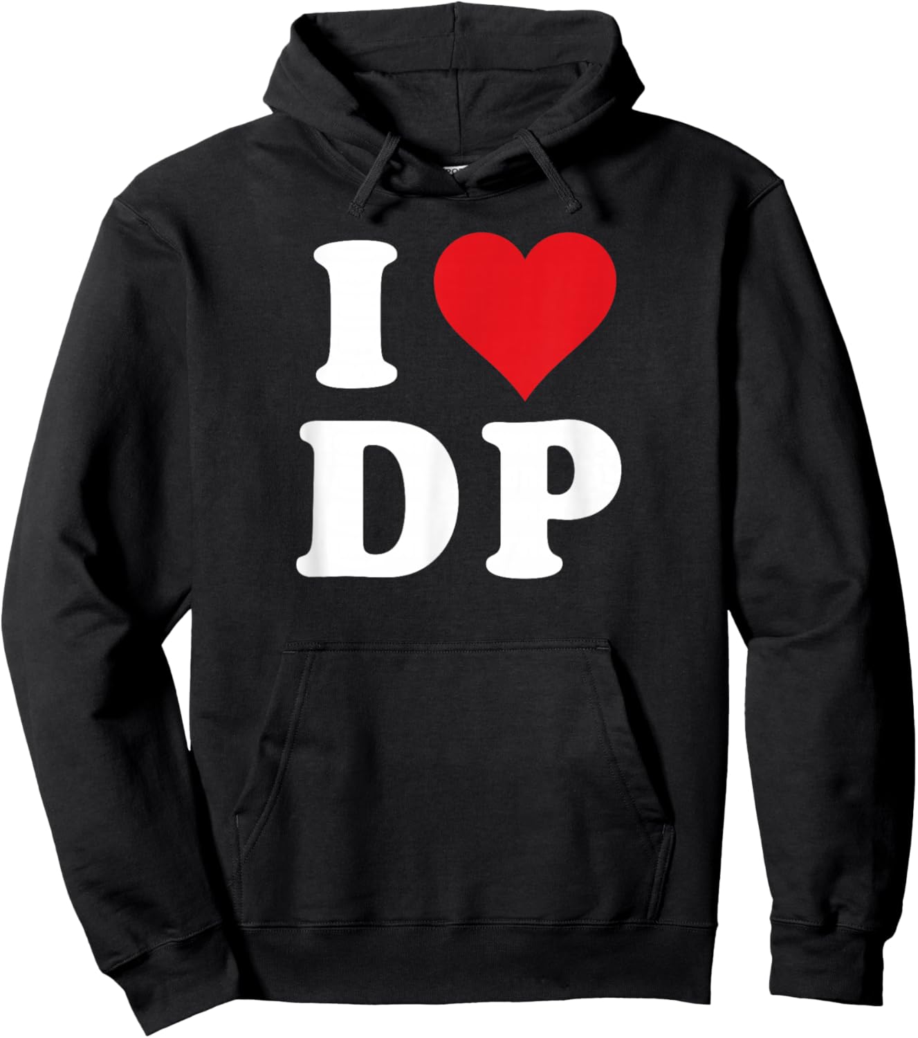 I Heart DP Initials I Love D.P. First And Last Name D P Hoodie - Hoodie | Black