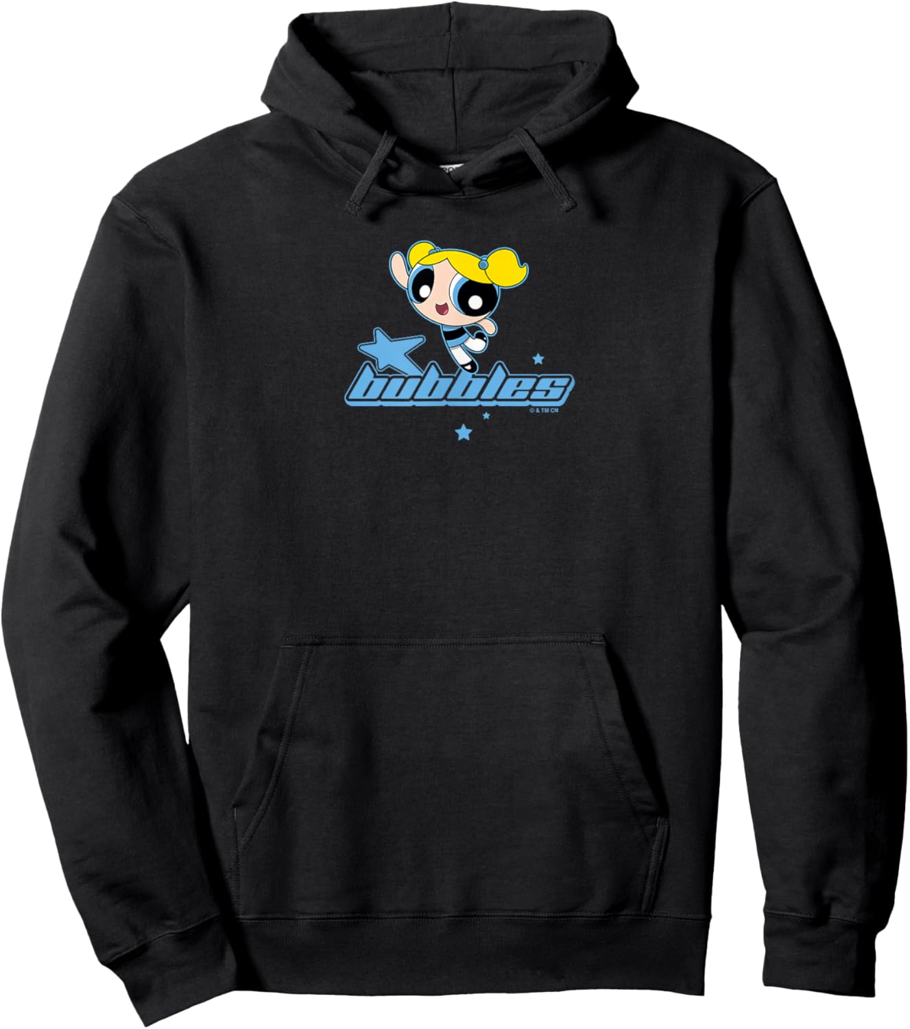 The Powerpuff Girls Bubbles Retro Stars Logo Hoodie - Hoodie | Black