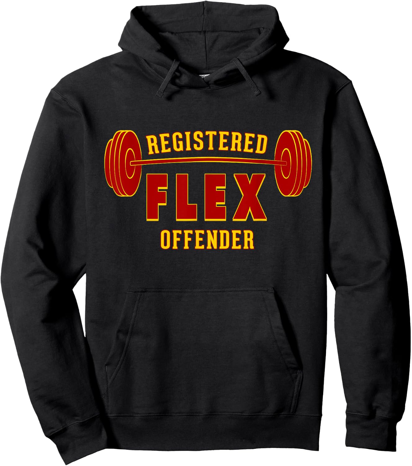 Registered FLEX Offender Workout Motivation Gym Design Hoodie - Hoodie | Black