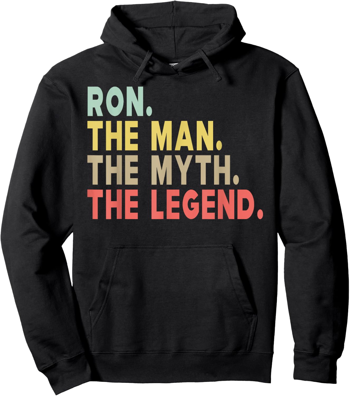Ron - The Man The Myth The Legend Personalized Hoodie - Hoodie | Black