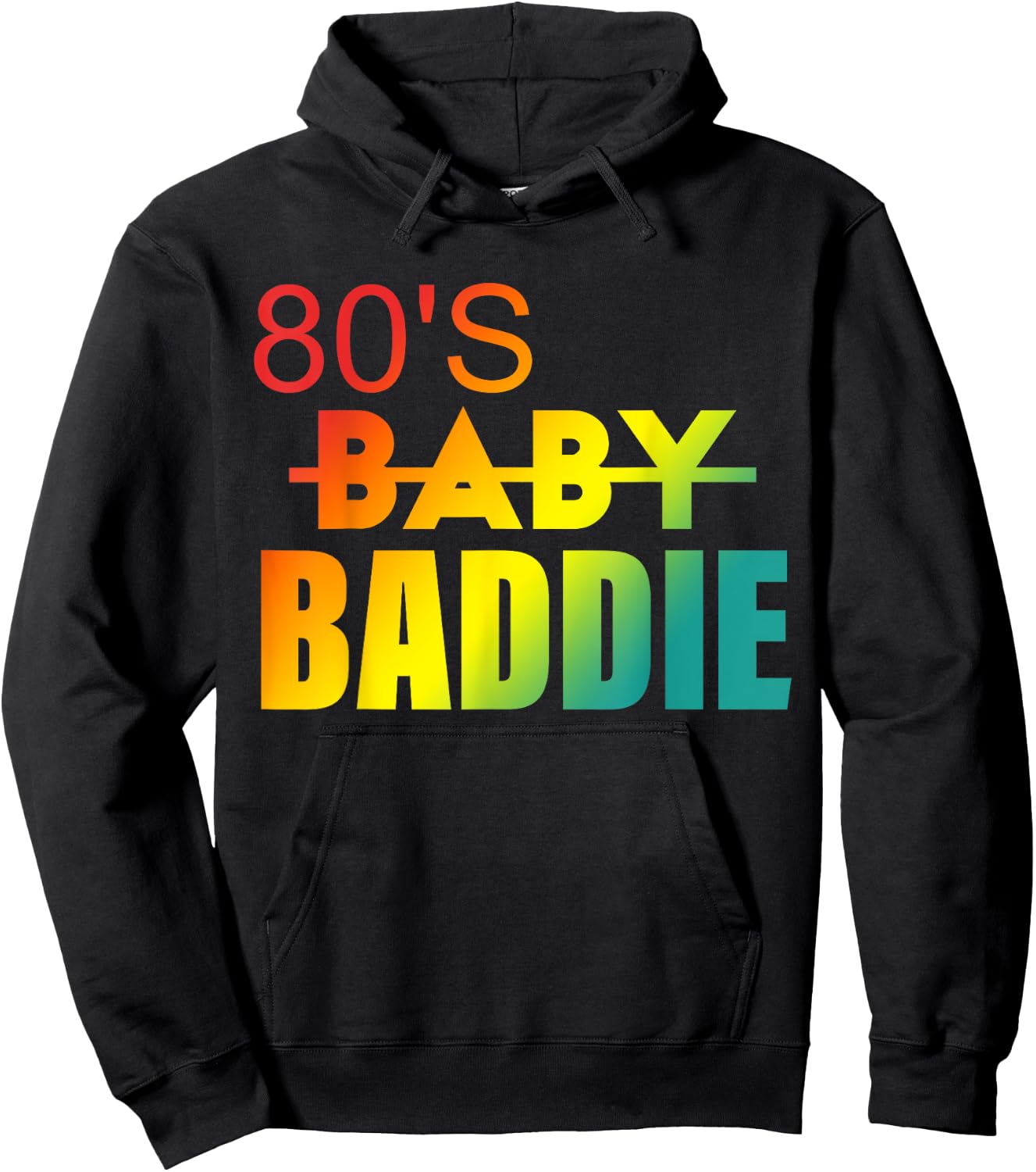 80's Baddie Apparel Hoodie - Hoodie | Black