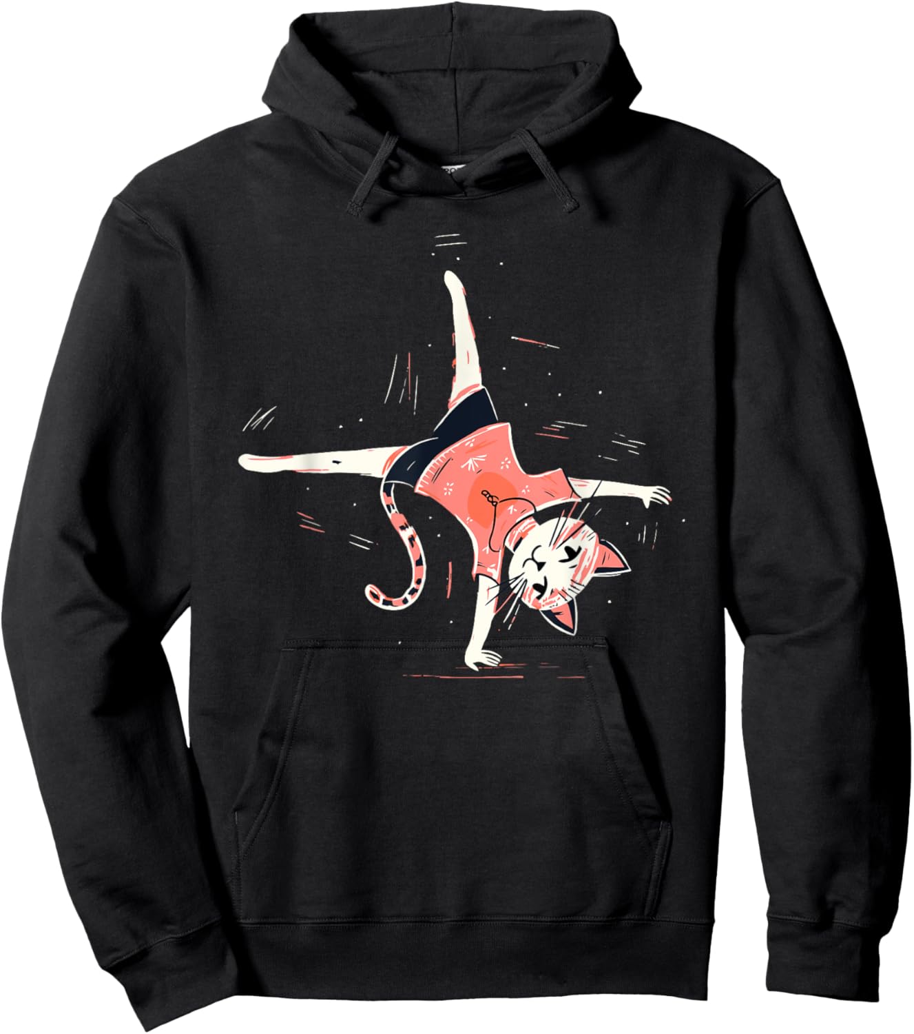 Acrobatic cat gymnastics Gymnastic pose Men Women Kids Hoodie - Hoodie | Black