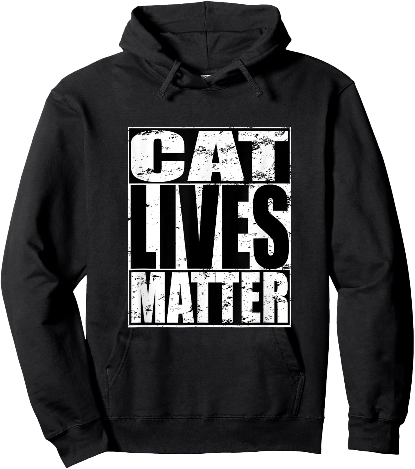Cat Lives Matter Funny Kitten Cat Lover Gift Men Women Hoodie - Hoodie | Black