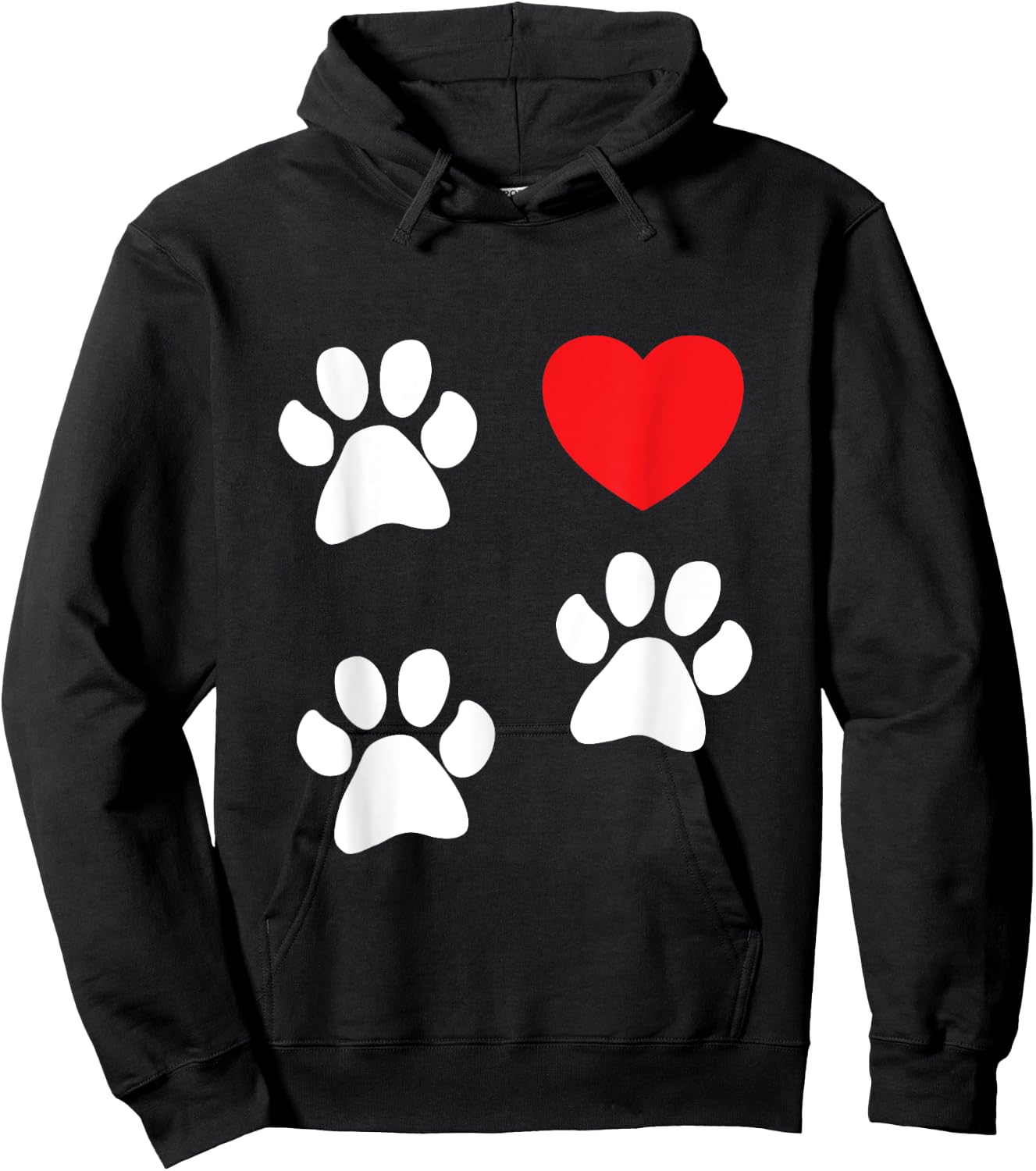 Tripod print 3-Legged Dog Amputee Love Paws Heart Hoodie - Hoodie | Black