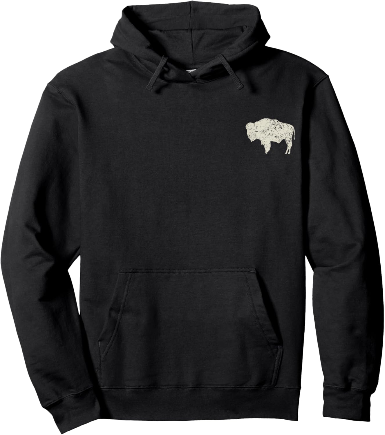 American Vintage Buffalo Men Women Silhouette Love Bison Hoodie - Hoodie | Black