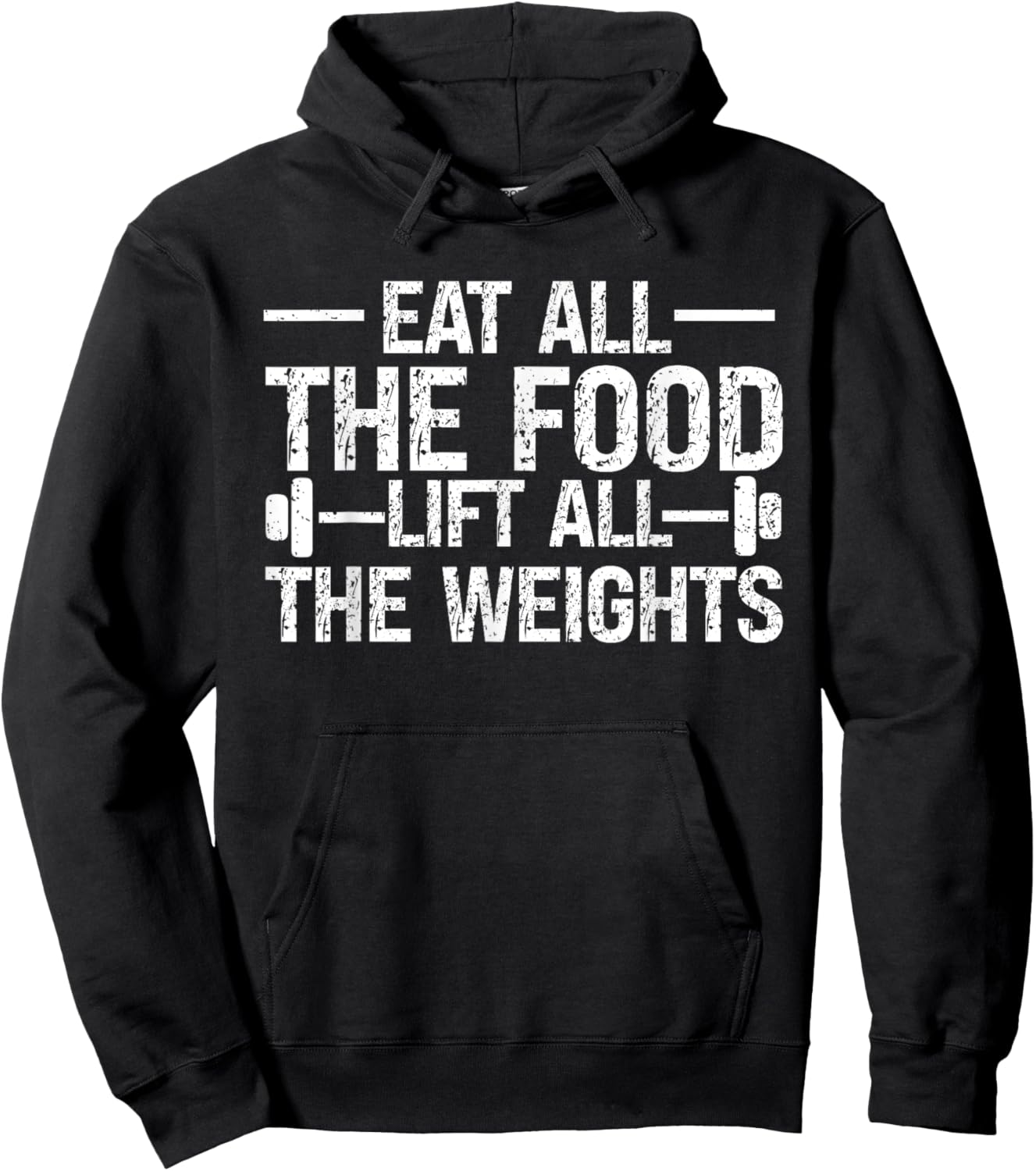 Funny Workout Lifting Weights eating food Weightlifting GYM Hoodie - Hoodie | Black