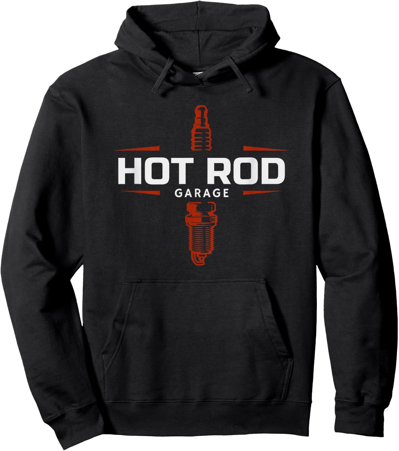 Hot Rod Garage Custom Retro Classic Car Spark Plug Hoodie - Hoodie | Black