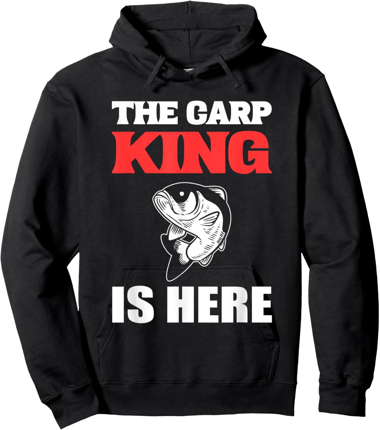 The Carp King Fish Lover And Fisher Hoodie - Hoodie | Black