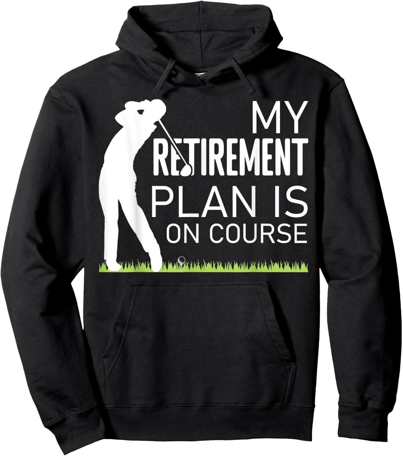 My Retirement Plan is On Course Gofer Grandpa Golf Player Hoodie - Hoodie | Black
