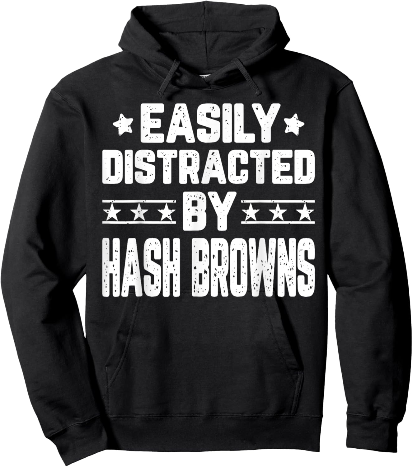 Funny Easily Distracted By Hash Browns - Food Lover Hoodie - Hoodie | Black