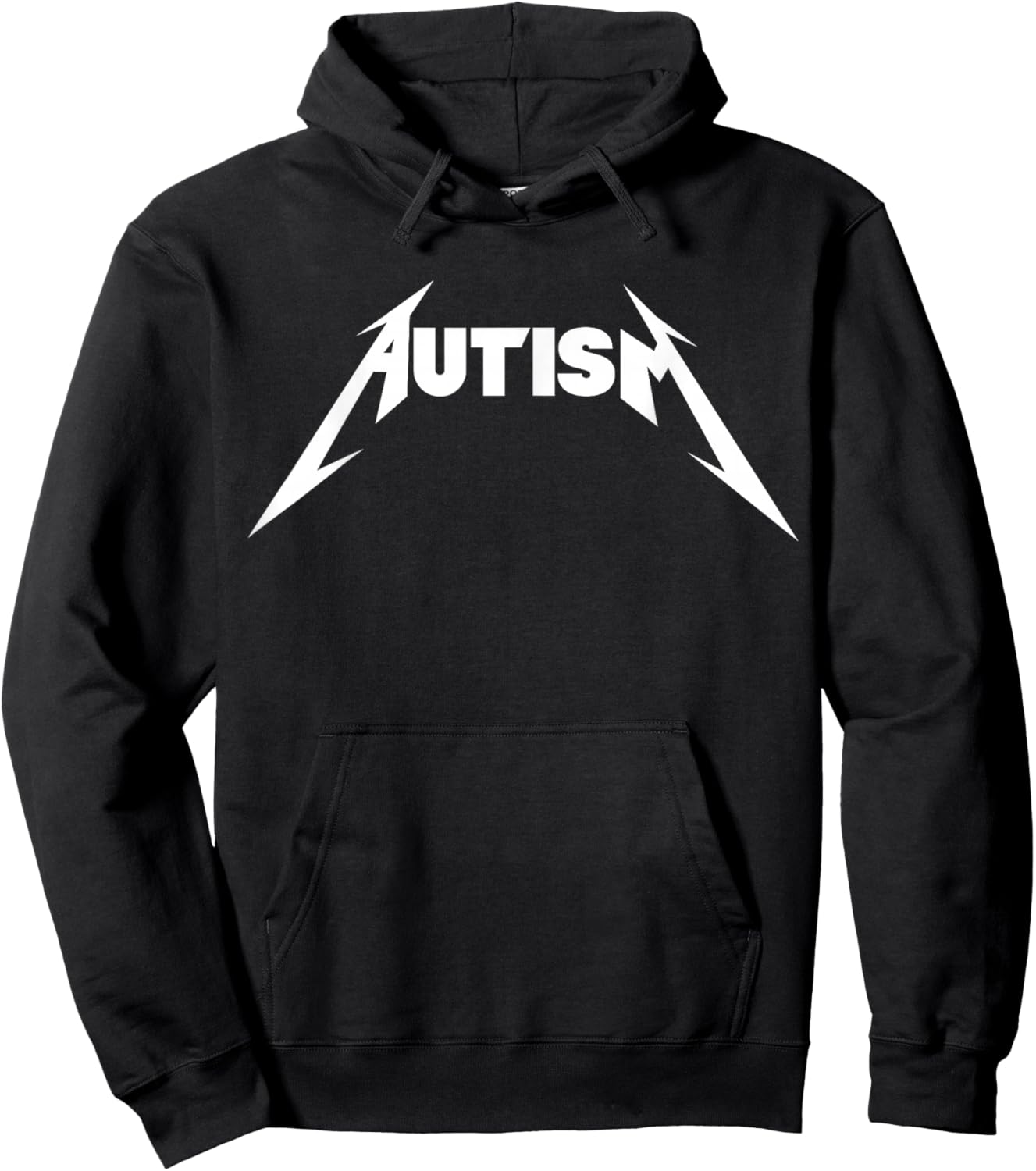 Funny Design Autism Skeleton Meme Metal Rock Women Hoodie - Hoodie | Black