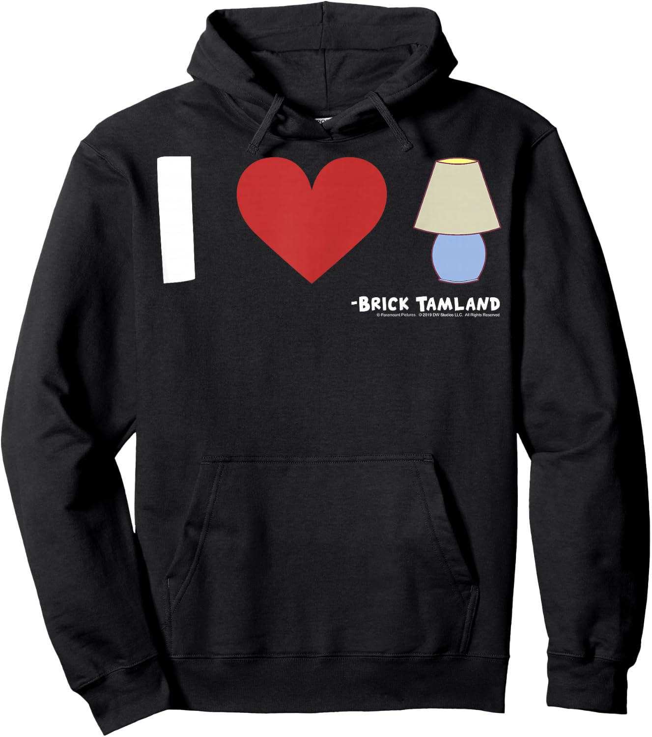 Anchorman I Heart Lamp Brick Tamland Quote Hoodie - Hoodie | Black