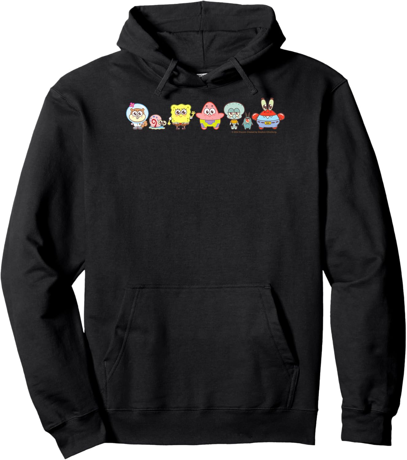 Spongebob Squarepants - Bikini Bottom Cute Characters Hoodie - Hoodie | Black