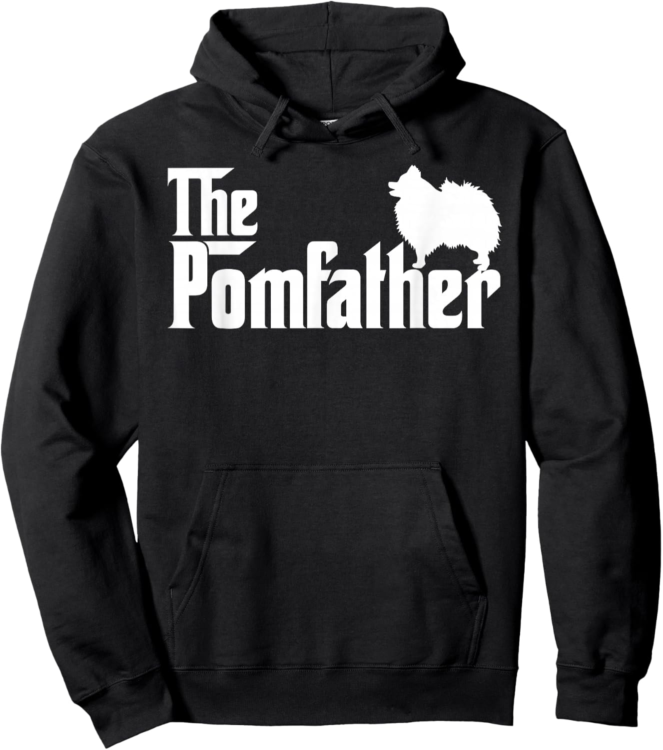 Funny Pomeranian Father Dad The Pom Father Dog Lover Hoodie - Hoodie | Black