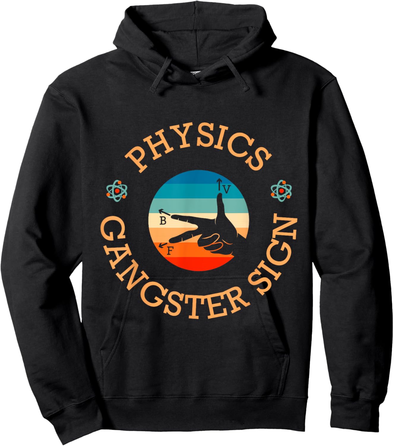 Physics Gangster Sign Physics Hand Sign Symbol Hoodie - Hoodie | Black