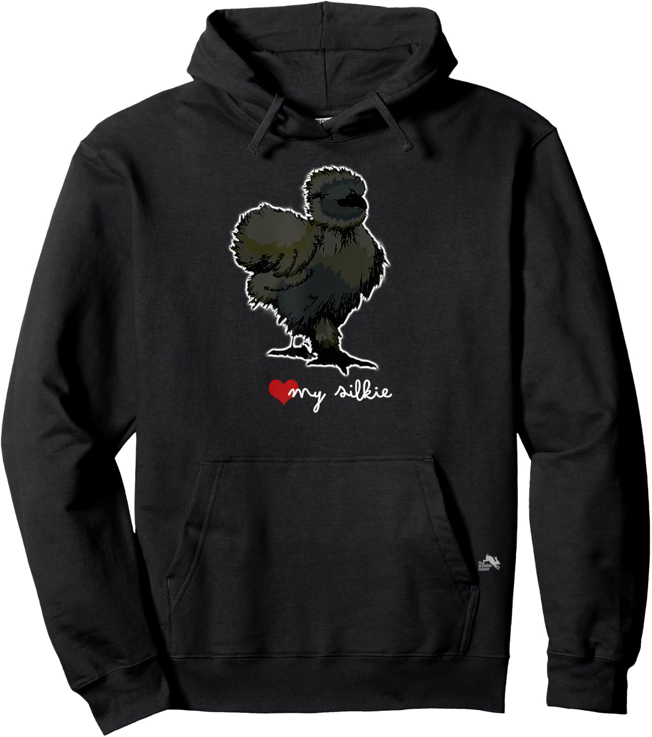 I Love My Black Silkie Chicken Hoodie - Hoodie | Black