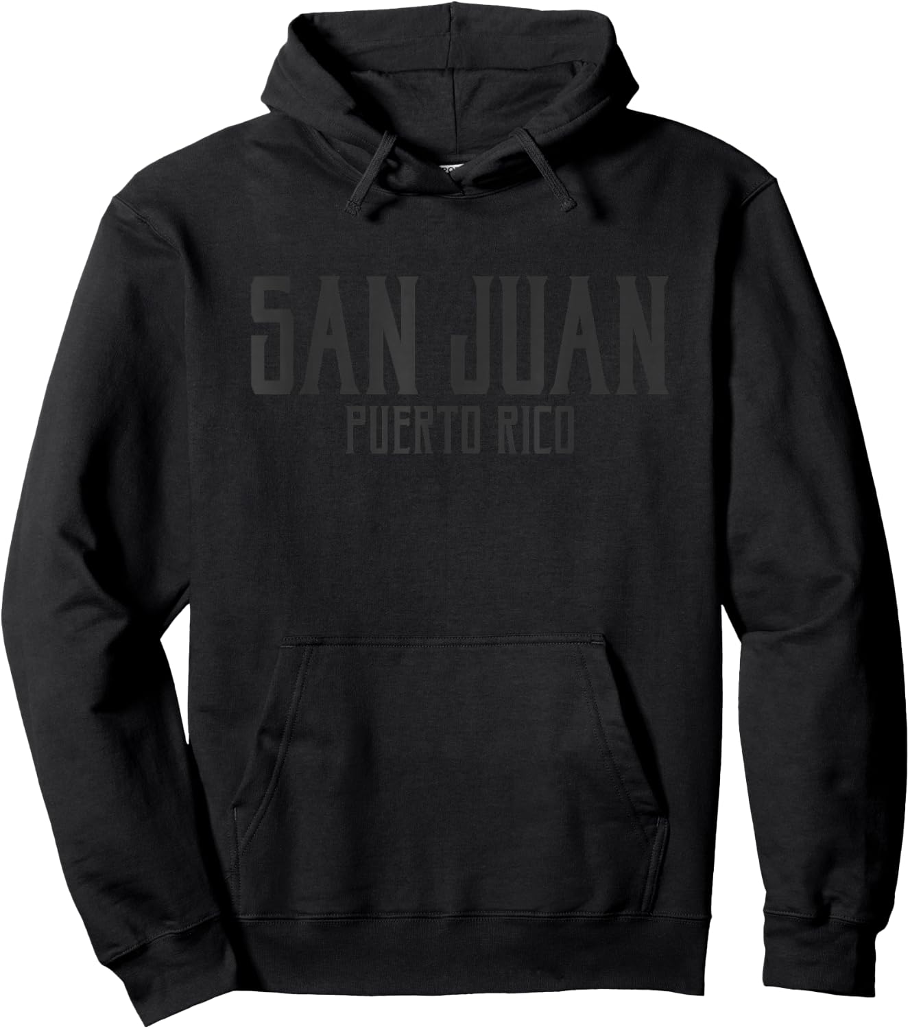 San Juan Puerto Rico Text Black Print Hoodie - Hoodie | Black