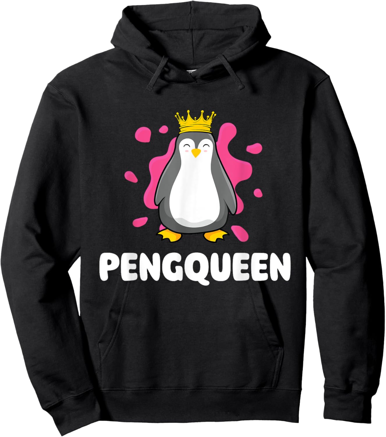 Pengqueen - Penguin Lover Bird Watcher Aquatic Bird Hoodie - Hoodie | Black