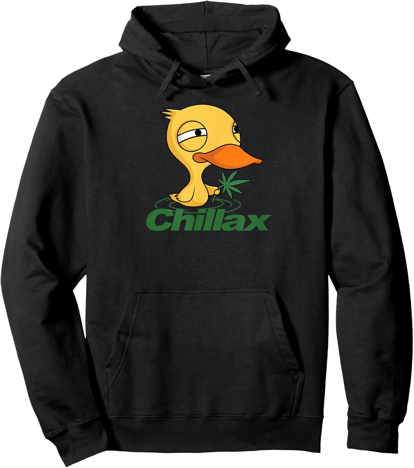 Chillax Funny Marijuana Duck - relaxing Hoodie - Hoodie | Black