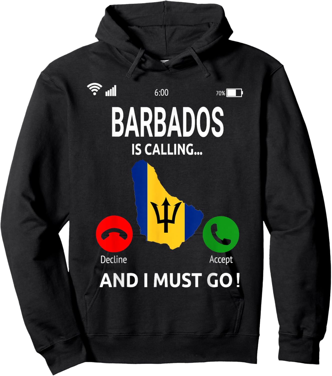 Barbados Is Calling Barbados Flag Vacation Barbados Hoodie - Hoodie | Black