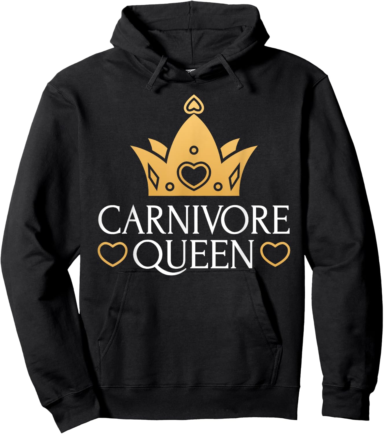 Carnivore Queen Meat Lover Cute Female Girl Woman Design Hoodie - Hoodie | Black