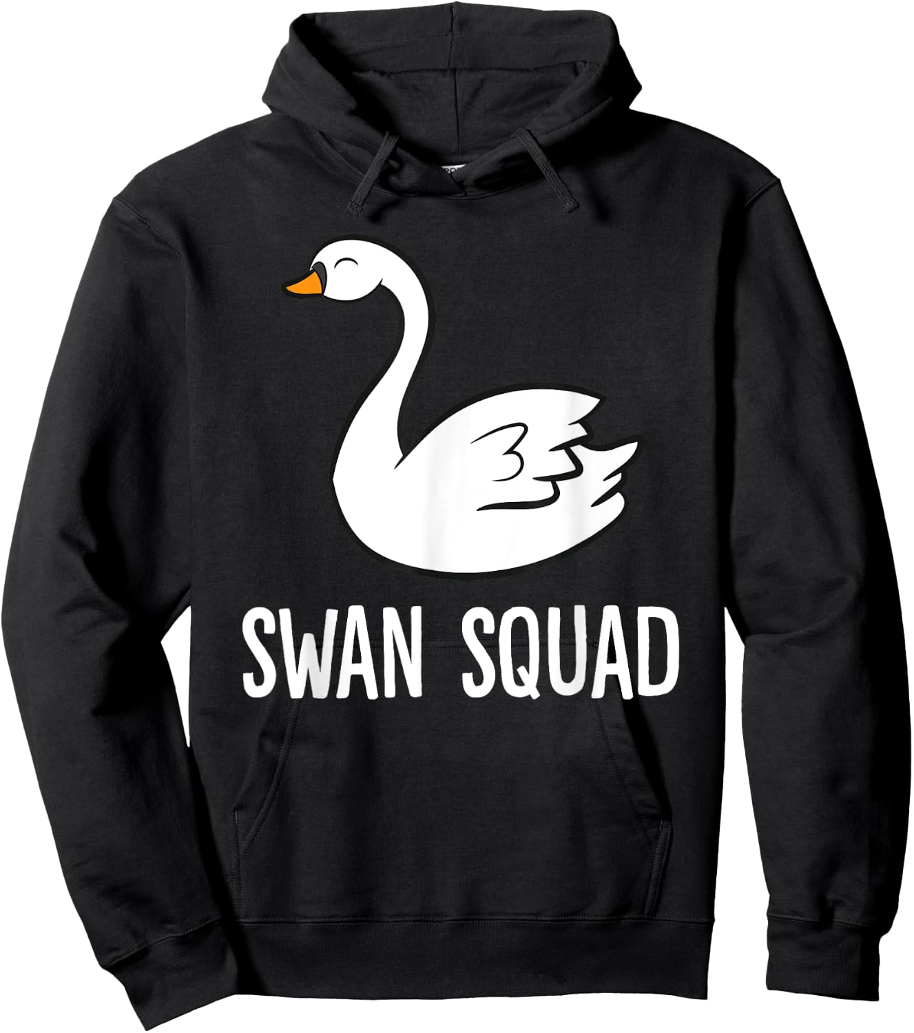 Swan Squad Funny Swan Bird Hoodie - Hoodie | Black