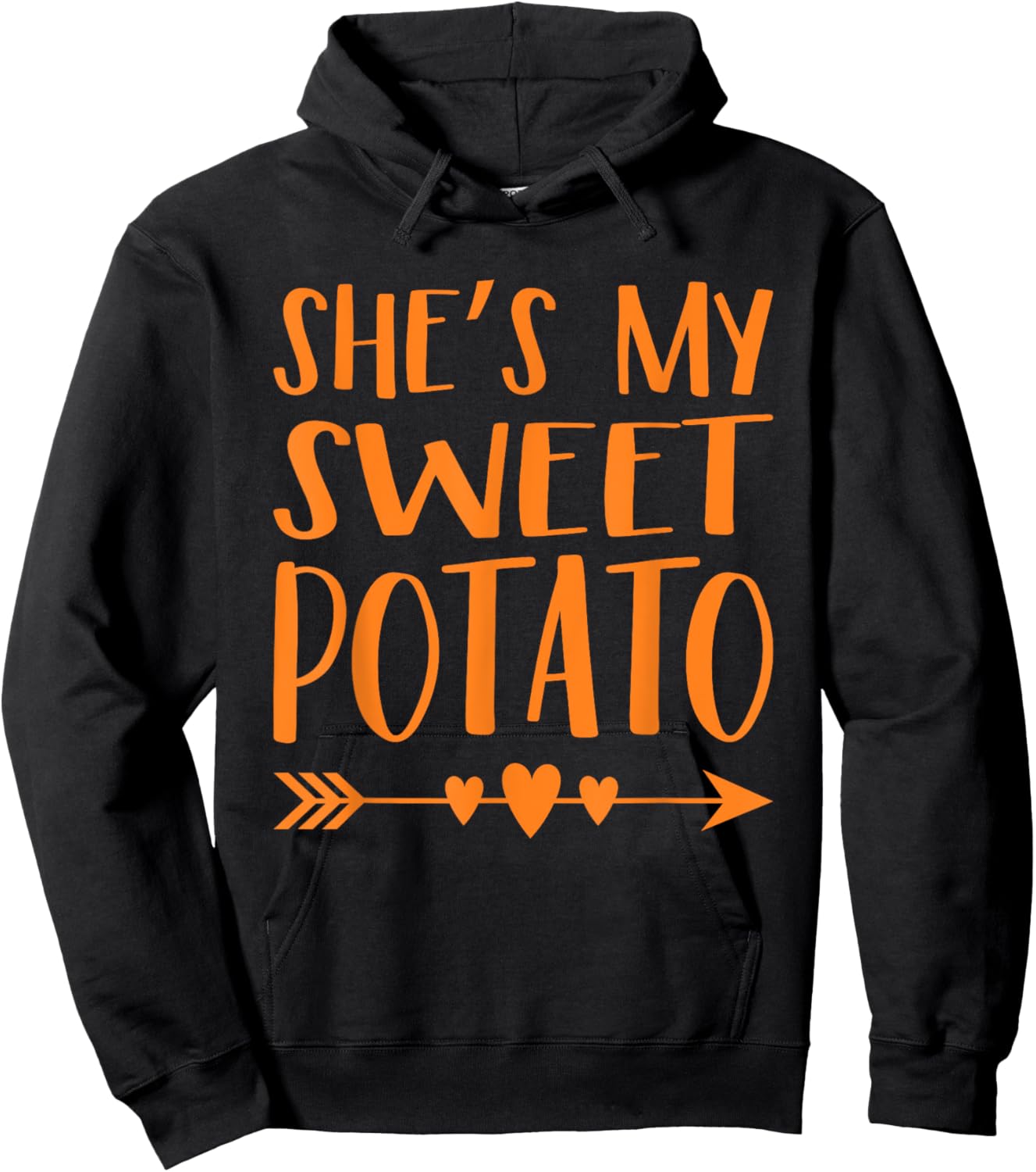 Thanksgiving Matching Couple She's My Sweet Potato I Yam Hoodie - Hoodie | Black