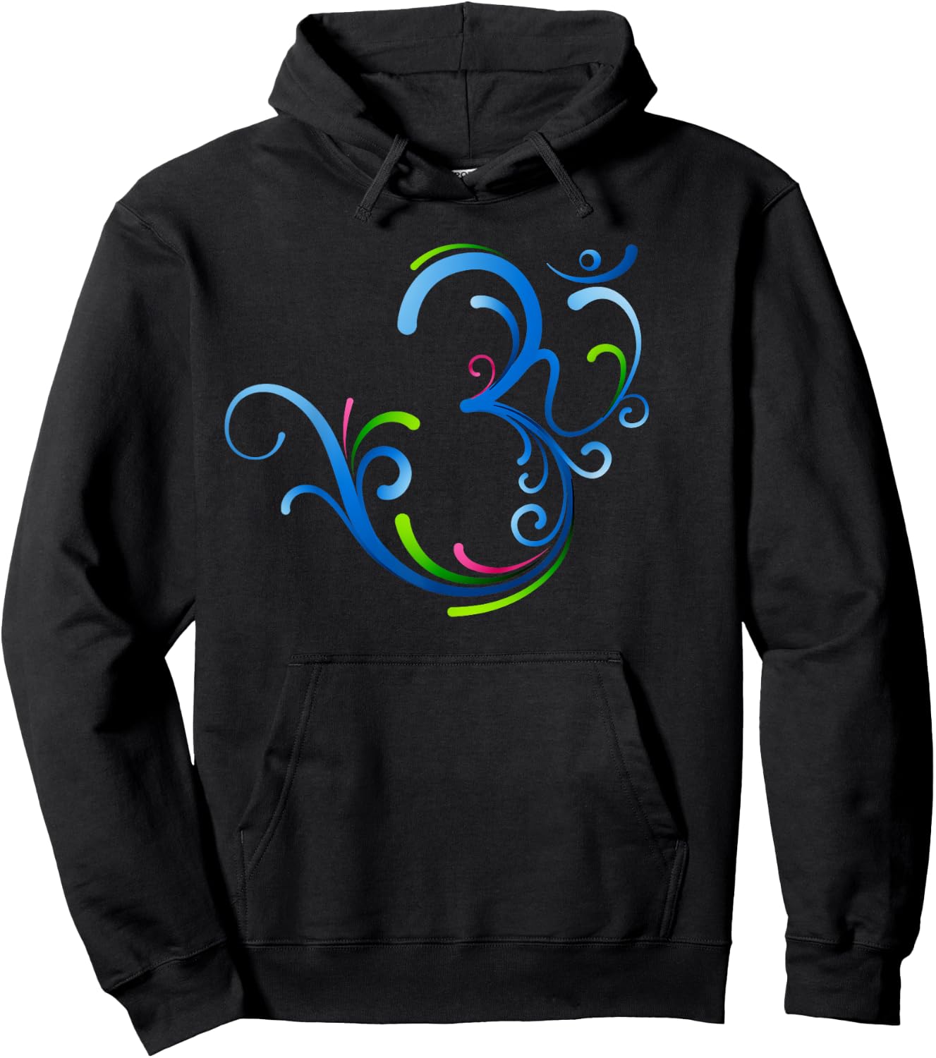 Om Shanti Peace Aum Dharma Yoga Hindu Buddhism Flower Hoodie - Hoodie | Black