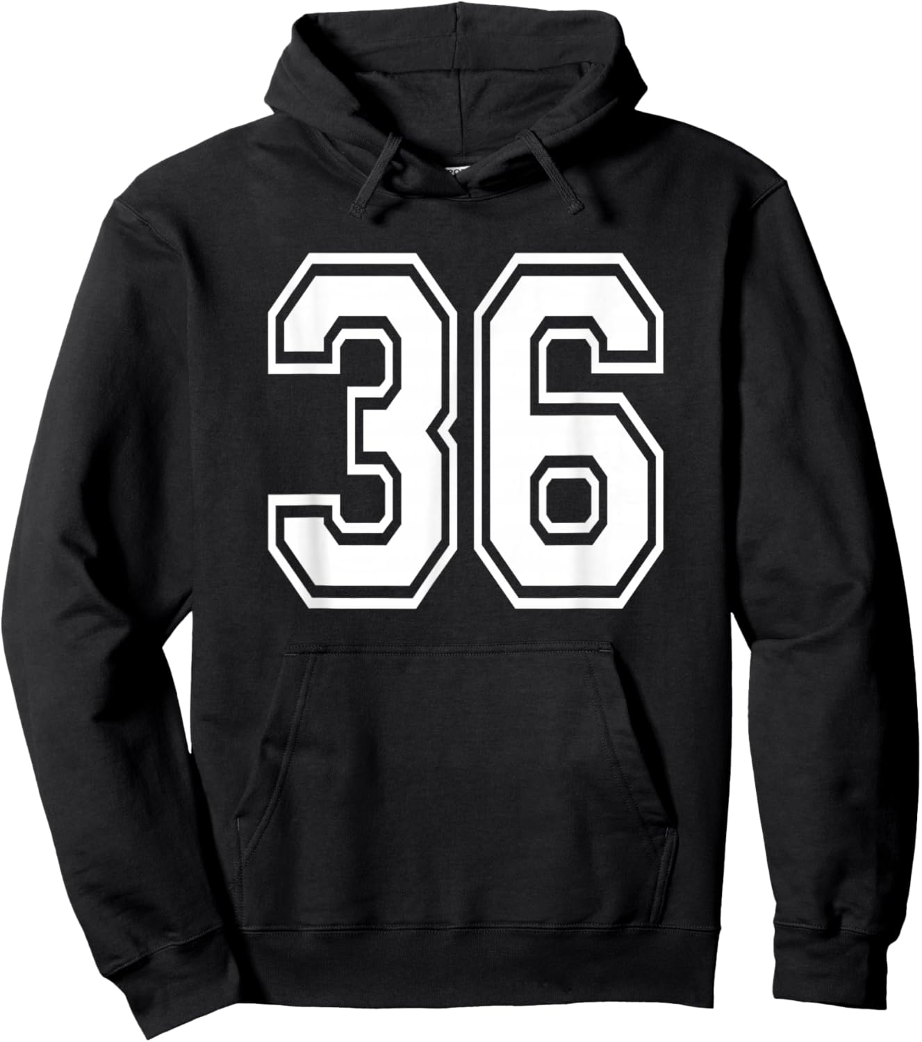 Number 36 Birthday Gift Sports Player Team Numbered Jersey Hoodie - Hoodie | Black