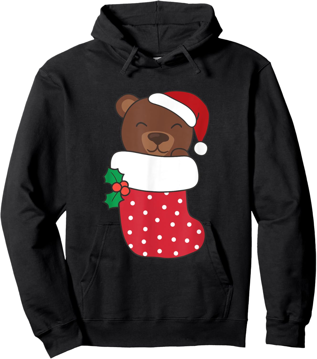 Cute Bears In Christmas Socks For Christmas Bear Hoodie - Hoodie | Black