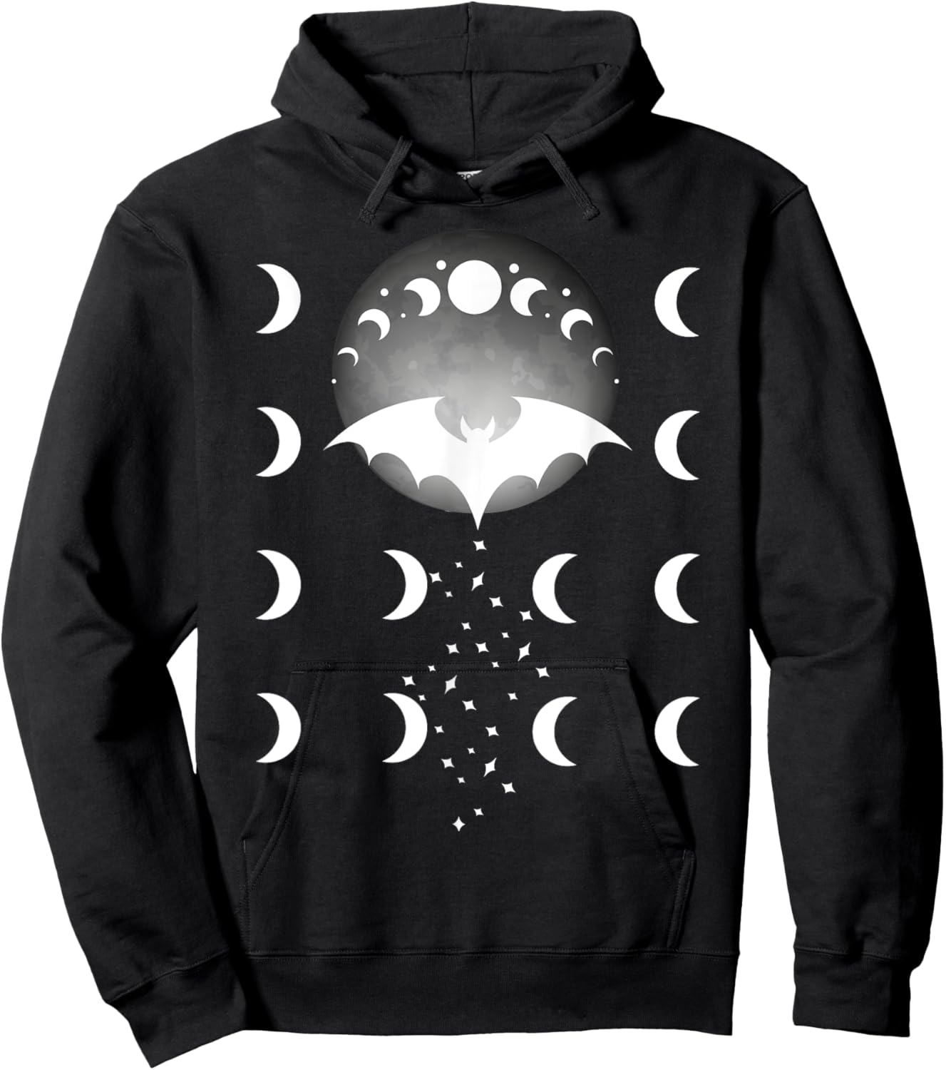 Mystical Bat Full Moon Magic Night Vampire Sorceress Gift Hoodie - Hoodie | Black