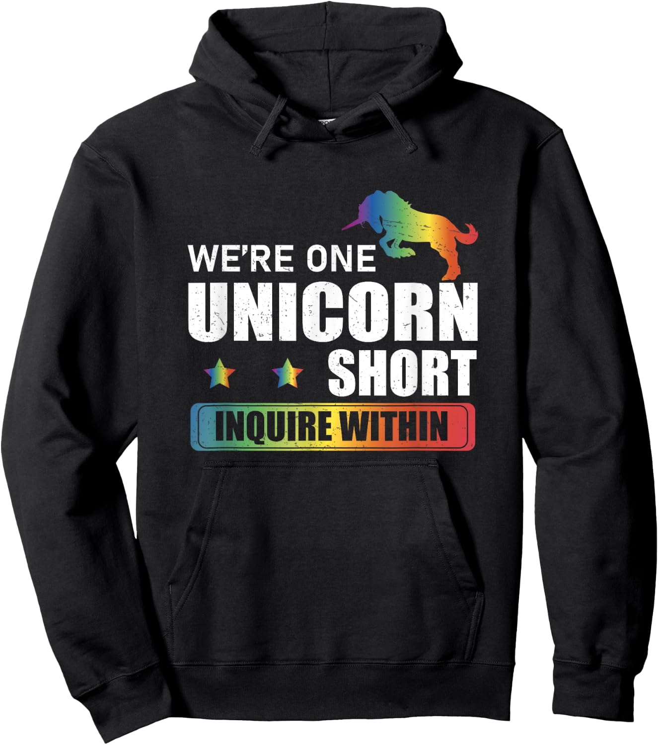Inquire Within Funny Polyamory Unicorn Hunting A Poly Couple Hoodie - Hoodie | Black