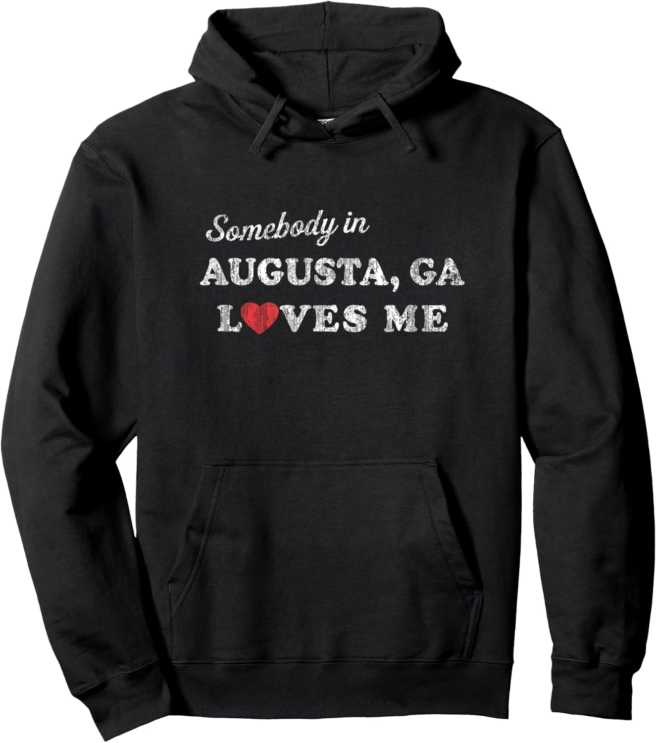 Augusta Georgia GA Retro 70's Gift of Love Hoodie - Hoodie | Black