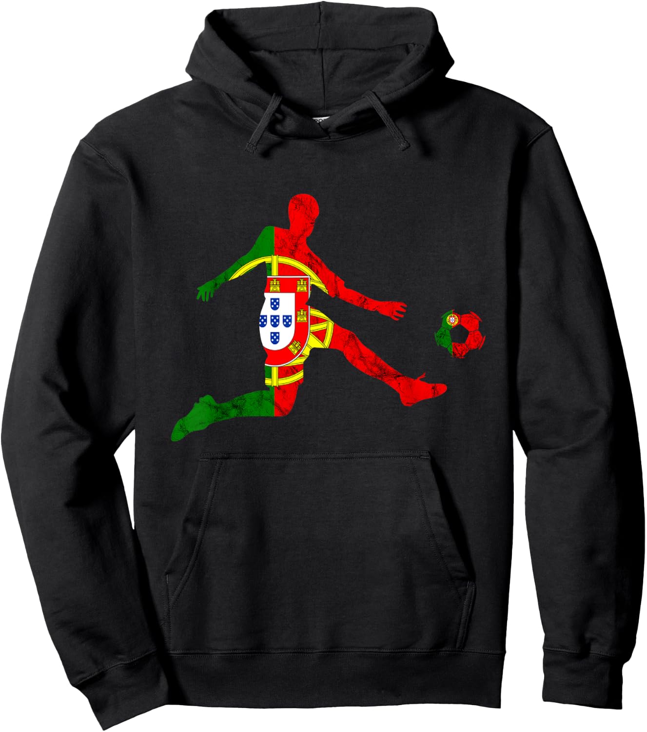 Portugal Soccer Futebol Portuguese Pride Portuguese Flag Hoodie - Hoodie | Black